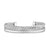 DY Mercer Three Row Cuff Bracelet in Sterling Silver with Diamonds, 10mm