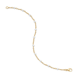 Pearl Classics Station Bracelet in 18K Yellow Gold, 3.5mm