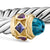 Renaissance Cable Flex Cuff in Sterling Silver with 14K Yellow Gold, Hampton Blue Topaz, Iolite and Amethyst, 9mm