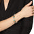 Renaissance Cable Flex Cuff in Sterling Silver with 14K Yellow Gold, Turquoise, Madeira Citrine and Tsavorites, 9mm, Size Medium