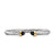 Cable Flex Cuff in Sterling Silver with 14K Yellow Gold and Black Onyx, 6mm