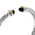 Cable Flex Cuff in Sterling Silver with 14K Yellow Gold and Black Onyx, 6mm