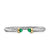 Cable Flex Cuff in Sterling Silver with 14K Yellow Gold and Green Onyx, 6mm