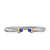 Cable Flex Cuff in Sterling Silver with 14K Yellow Gold and Lapis, 6mm