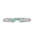 Cable Flex Cuff in Sterling Silver with 14K Yellow Gold and Turquoise, 6mm