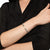 Cable Flex Cuff in Sterling Silver with 14K Yellow Gold, 6mm