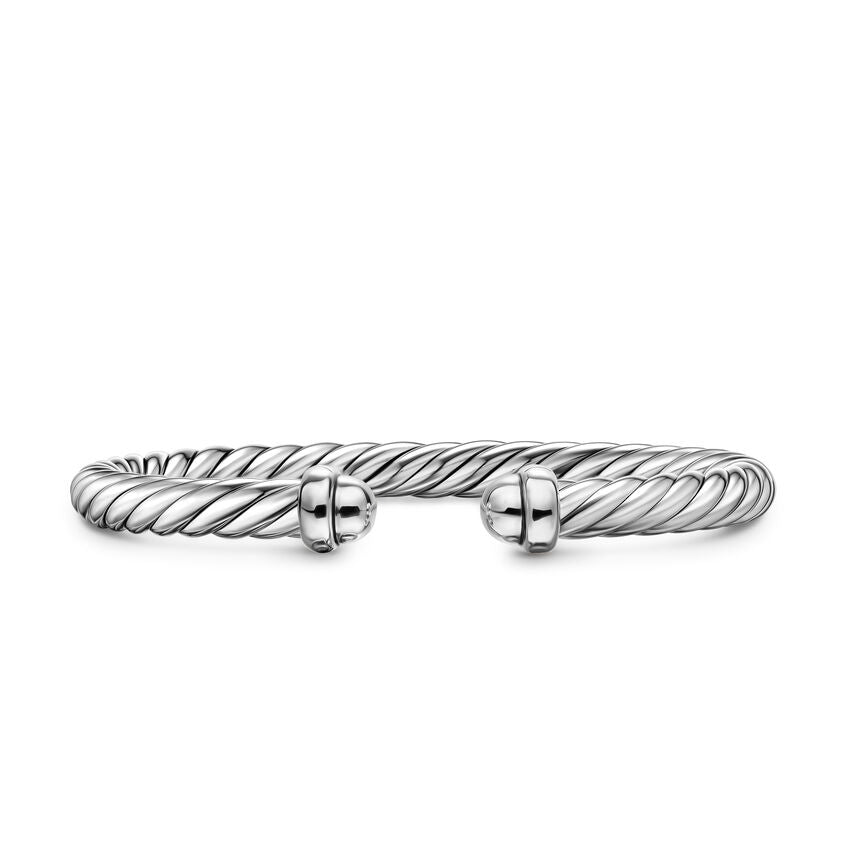 Cable Flex Cuff in Sterling Silver, 6mm