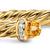 Cablespira Flex Cuff in 18K Yellow Gold with Citrine and Diamonds, 6mm