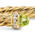 Cablespira Flex Cuff in 18K Yellow Gold with Peridot and Diamonds, 6mm