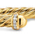 Cablespira Flex Cuff in 18K Yellow Gold with Gold Domes and Diamonds, 6mm