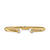 Cablespira Flex Cuff in 18K Yellow Gold with Pearls and Diamonds, 6mm