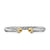 Cable Flex Cuff in Sterling Silver with 14K Yellow Gold Domes and Diamonds, 6mm