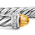 Cable Flex Cuff in Sterling Silver with Citrine and Diamonds, 6mm