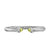 Cable Flex Cuff in Sterling Silver with Peridot and Diamonds, 6mm
