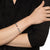 Cable Flex Cuff in Sterling Silver with Rhodolite Garnet and Diamonds, 6mm