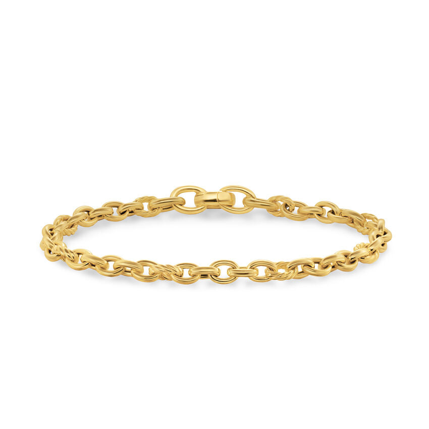 DY Mercer Petite Chain Bracelet in 18K Yellow Gold, 4.5mm