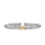 Cable Flex X Cuff in Sterling Silver with 14K Yellow Gold, 6mm