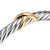 Cable Flex X Cuff in Sterling Silver with 14K Yellow Gold, 6mm