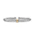 Cable Flex Center Station Cuff in Sterling Silver with 14K Yellow Gold, 6mm