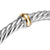 Cable Flex Center Station Cuff in Sterling Silver with 14K Yellow Gold, 6mm
