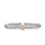 Cable Flex Center Station Cuff in Sterling Silver with 14K Yellow Gold and Diamonds, 6mm