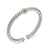 Cable Flex Center Station Cuff in Sterling Silver with 14K Yellow Gold and Diamonds, 6mm