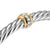 Cable Flex Center Station Cuff in Sterling Silver with 14K Yellow Gold and Diamonds, 6mm
