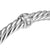 Cable Flex Center Station Cuff in Sterling Silver with Diamonds, 6mm