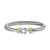 Cable Flex Buckle Bracelet in Sterling Silver with 14K Yellow Gold, 6mm