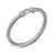 Cable Flex Buckle Bracelet in Sterling Silver with Diamonds, 6mm