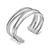 Bold Crossover Multi Row Cuff in Sterling Silver, 24.4mm