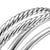 Bold Crossover Multi Row Cuff in Sterling Silver, 24.4mm