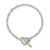 DY Madison Heart Toggle Chain Bracelet in Sterling Silver with 18K Yellow Gold, 3mm