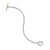 DY Madison Heart Toggle Chain Bracelet in Sterling Silver with 18K Yellow Gold, 3mm