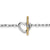 DY Madison Heart Toggle Chain Bracelet in Sterling Silver with 18K Yellow Gold, 3mm