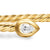 Modern Renaissance Pear Cablespira Bracelet in 18K Yellow Gold with Diamonds, 2.6mm