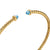 Micro Cablespira Flex Cuff in 18K Yellow Gold with Blue Topaz, 2.6mm