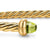 Micro Cablespira Flex Cuff in 18K Yellow Gold with Peridot, 2.6mm