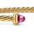 Micro Cablespira Flex Cuff in 18K Yellow Gold with Pink Tourmaline, 2.6mm