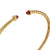 Micro Cablespira Flex Cuff in 18K Yellow Gold with Rhodolite Garnet, 2.6mm