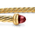 Micro Cablespira Flex Cuff in 18K Yellow Gold with Rhodolite Garnet, 2.6mm
