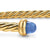 Micro Cablespira Flex Cuff in 18K Yellow Gold with Blue Sapphires, 2.6mm