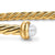 Micro Cablespira Flex Cuff in 18K Yellow Gold with Pearls, 2.6mm