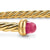 Micro Cablespira Flex Cuff in 18K Yellow Gold with Rubies, 2.6mm