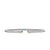 Micro Cable Flex Cuff in Sterling Silver with 14K Yellow Gold and Blue Topaz, 2.6mm