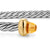 Micro Cable Flex Cuff in Sterling Silver with 14K Yellow Gold and Citrine, 2.6mm