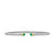 Micro Cable Flex Cuff in Sterling Silver with 14K Yellow Gold and Emeralds, 2.6mm