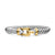 Cable Flex Buckle Bracelet in Sterling Silver with 14K Yellow Gold, 9mm