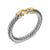 Cable Flex Buckle Bracelet in Sterling Silver with 14K Yellow Gold, 9mm
