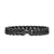 Curb Chain Bracelet in Black Titanium with Black Diamonds, 11.5mm